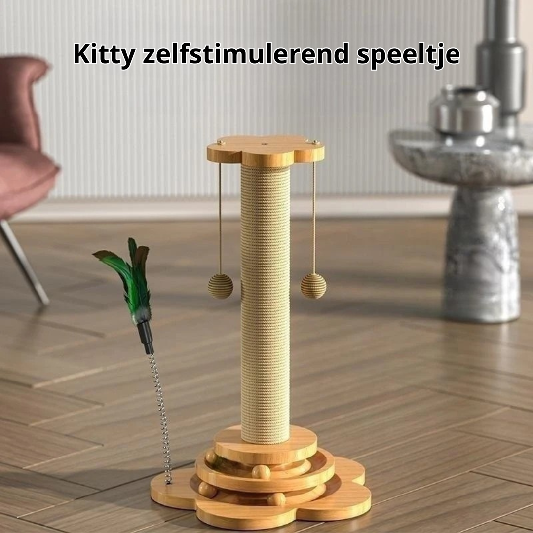 Houten Katten Speelstation