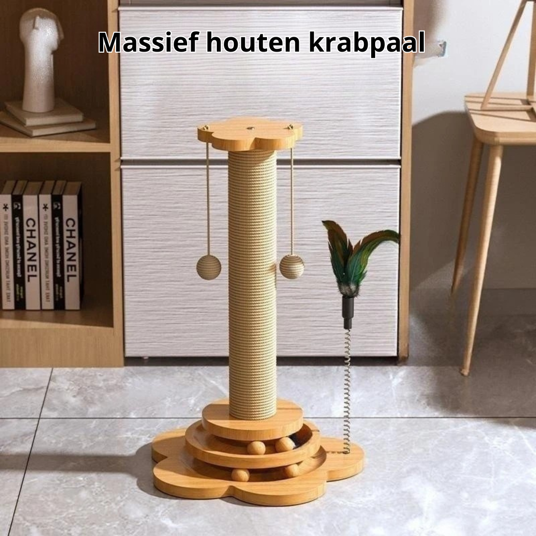 Houten Katten Speelstation